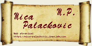 Mića Palačković vizit kartica